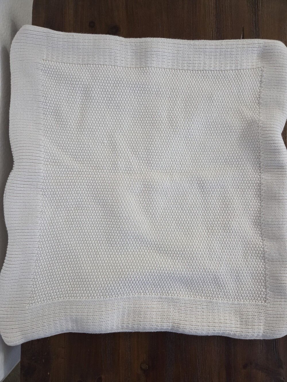 Ralph Lauren Pillow Cover White Knit Cotton
